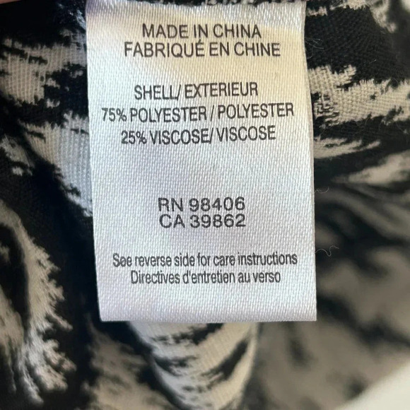 Theory Orinthia Black White Jacquard Print Cap Sleeve Dress Size 10 - Picture 2 of 8